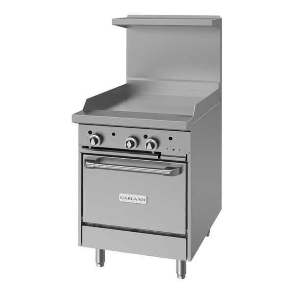 Garland G24-G24L Liquid Propane 24" Range with 24" Griddle and Space Saver Oven - 64,000 BTU