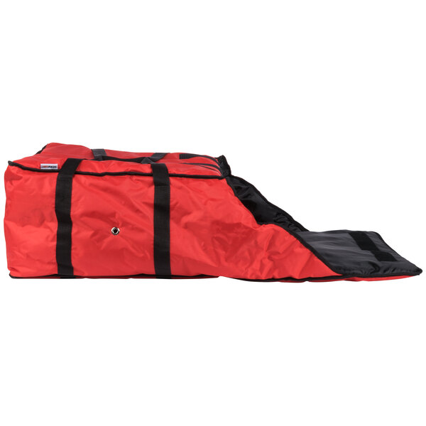 ServIt Insulated Pizza Delivery Bag, Red Soft-Sided Heavy-Duty Nylon ...