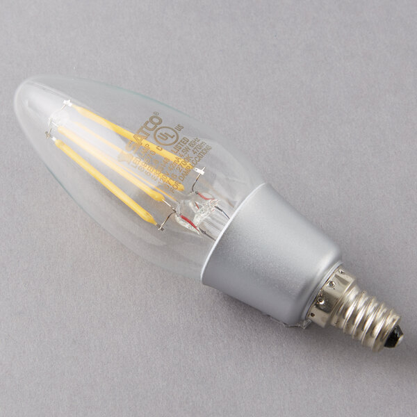 Satco S9570 4.5 Watt (40 Watt Equivalent) Clear Warm White Torpedo LED ...