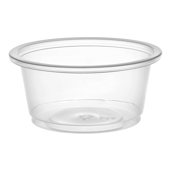 Choice 2 oz. Clear Plastic Souffle Cup / Portion Cup - 100/Pack