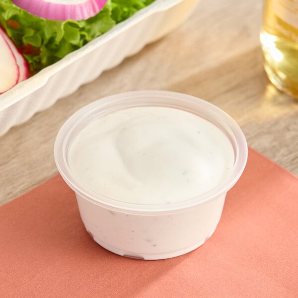 Choice 2 oz. Clear Plastic Souffle Cup / Portion Cup - 100/Pack