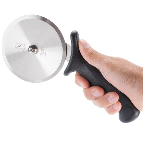 Mercer Culinary M18604BK Millennia 4" High Carbon Steel Pizza Cutter