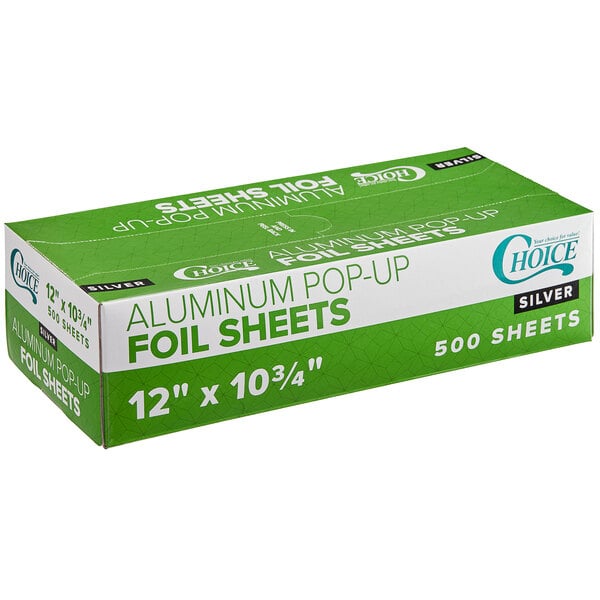 Pre-Cut Aluminum Foil Sheets 1 12x12 Inches Foil Pop Up Sheets Box of 500 Sheets 