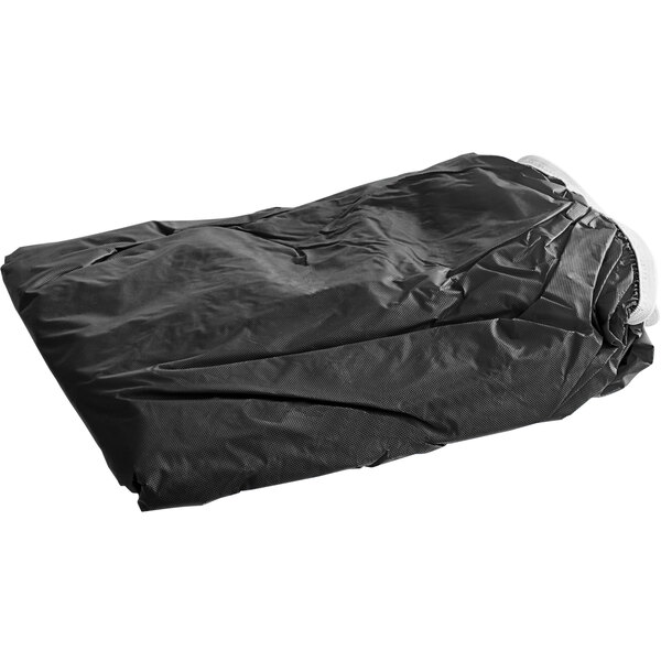 Creative Converting 703000 Stay Put Black 60" Round Plastic Tablecloth with Elastic