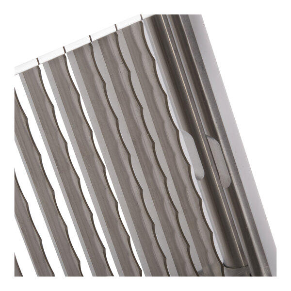 A stainless steel 3/16 inch universal slicer blade assembly for a Saber King food preparation tool.