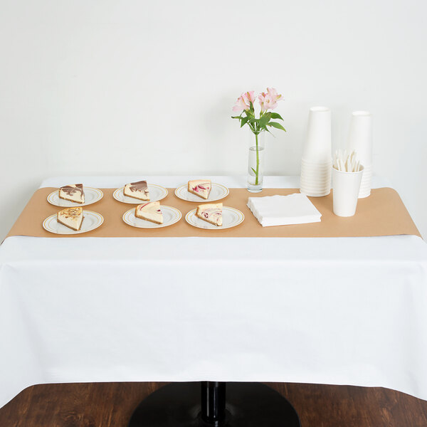 Creative Converting 317607 14" x 84" Kraft Paper Table Runner