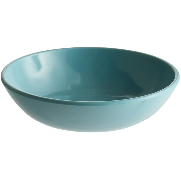 An Elite Global Solutions Cameo Blue Melamine Bowl.