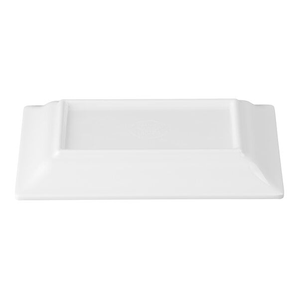 Elite Global Solutions D557RC Vogue 7" x 5 1/2" White Rectangular Melamine Plate - 6/Case