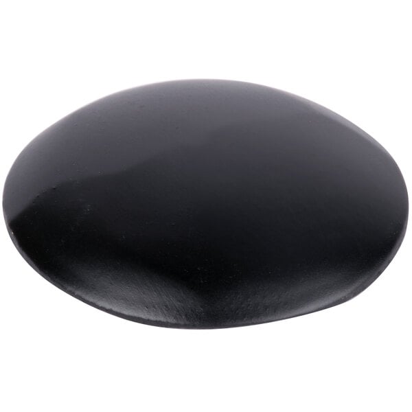 A black round Tablecraft bamboo dish.