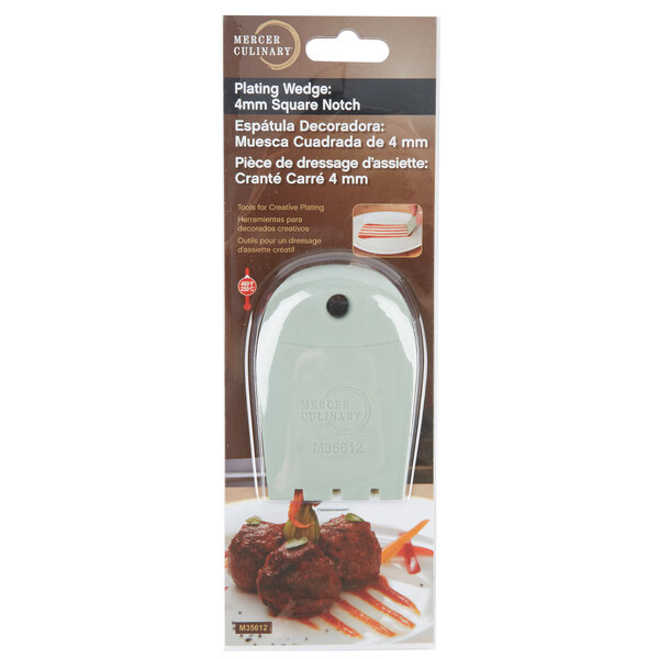 A white square silicone nozzle with a 4mm square notch.