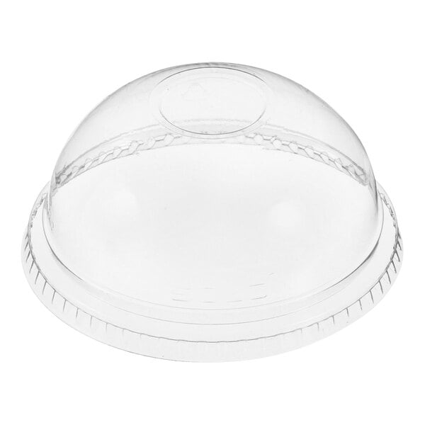 A clear plastic dome lid with no hole.