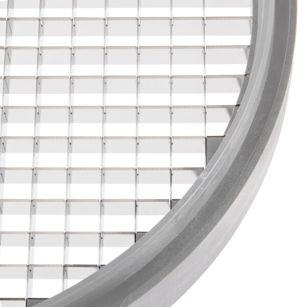 a close up of a metal grid