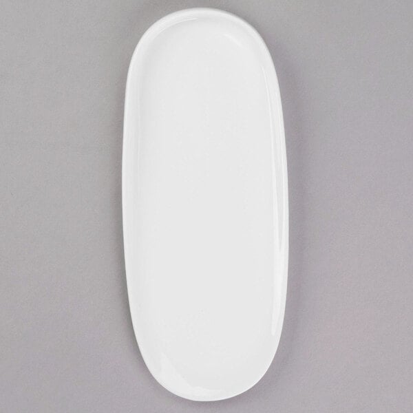 A white rectangular porcelain tray.