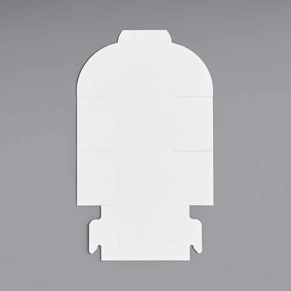 A white 4" x 4" x 4" bakery box with a white lid.