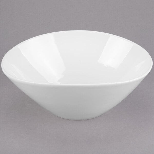 A Libbey white porcelain bowl with a small rim.