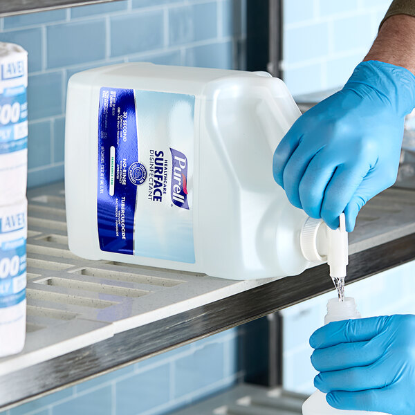 Purell® 4340-04 1 Gallon / 128 oz. Fragrance Free Healthcare Surface Disinfectant - 4/Case
