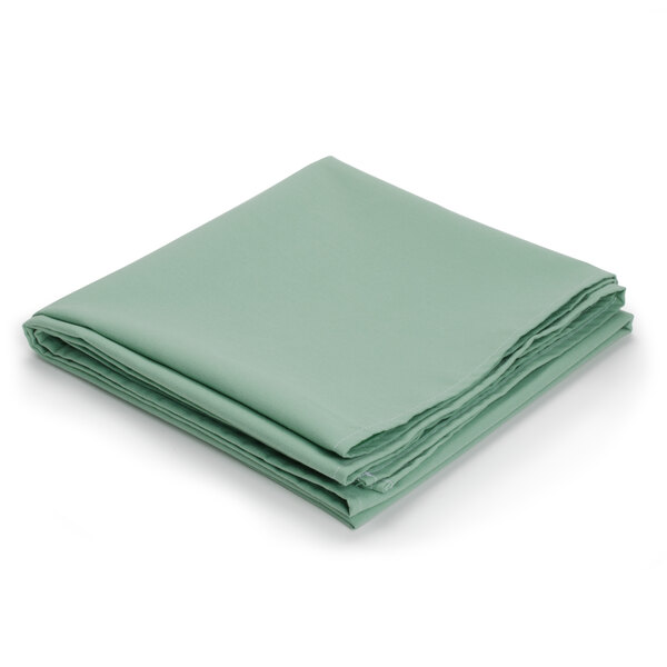 54" x 110" Rectangular Seafoam Green Hemmed Polyspun Cloth Table Cover