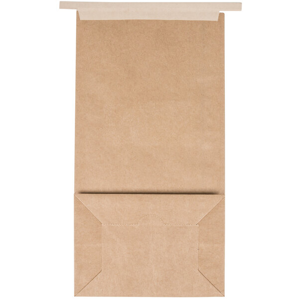 3 lb. Brown Kraft Customizable Paper Coffee Bag with Reclosable Tin Tie ...