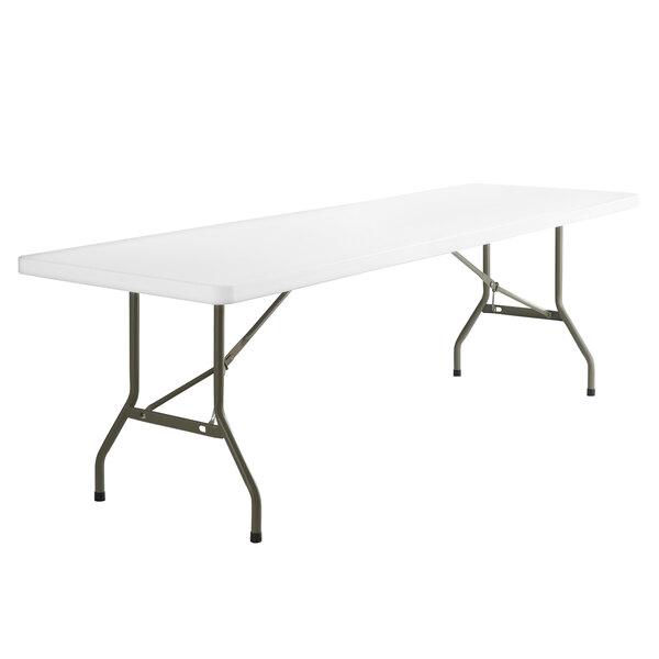 8 Foot Folding Table 30 X 96 Heavy Duty Plastic White Lancaster Table Seating