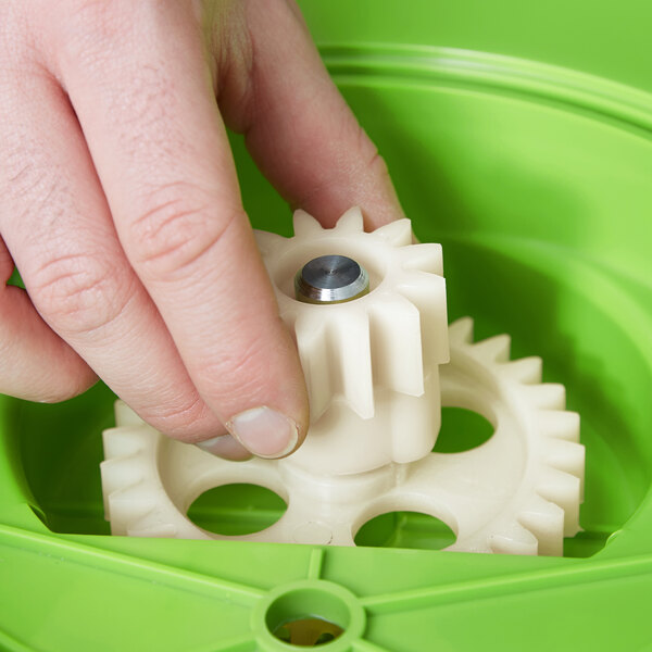 A white gear for Choice salad spinners.