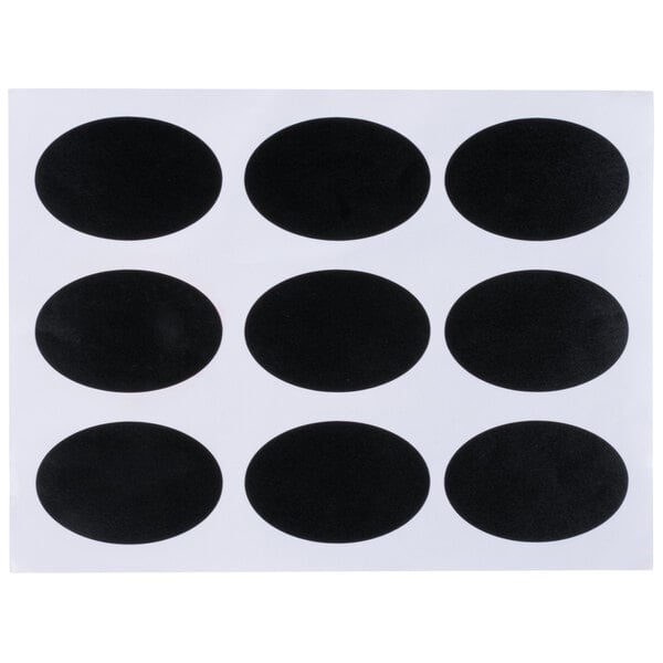 set of 12 2" x 2" Blackboard chalkboard round self adhesive sticker