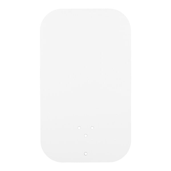 A rectangular white 'Please Take A Number' sign with rounded corners and small holes for mounting.