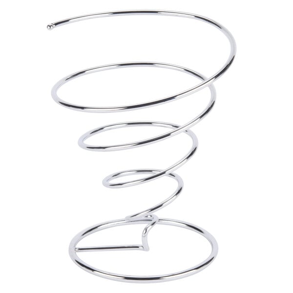 A Clipper Mill stainless steel spiral cone basket.