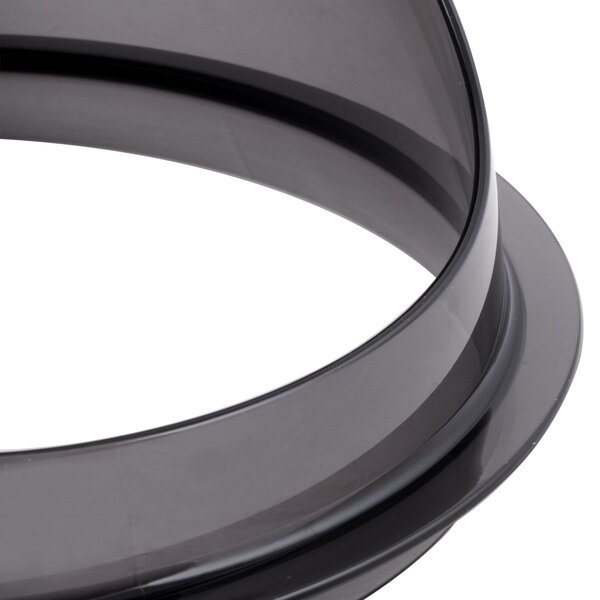 A black plastic AvaMix splash guard with a circular rim.