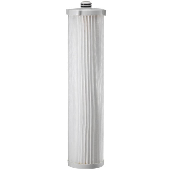 A white cylinder with a black cap.