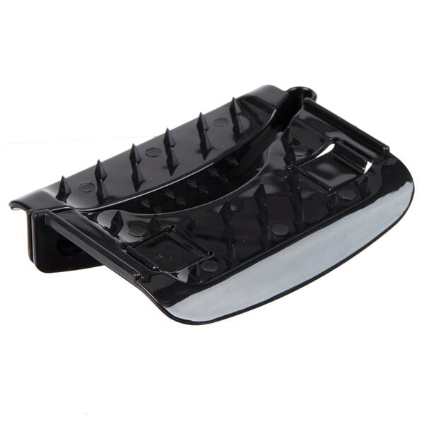 A black plastic Mercer Culinary hand guard with spikes.