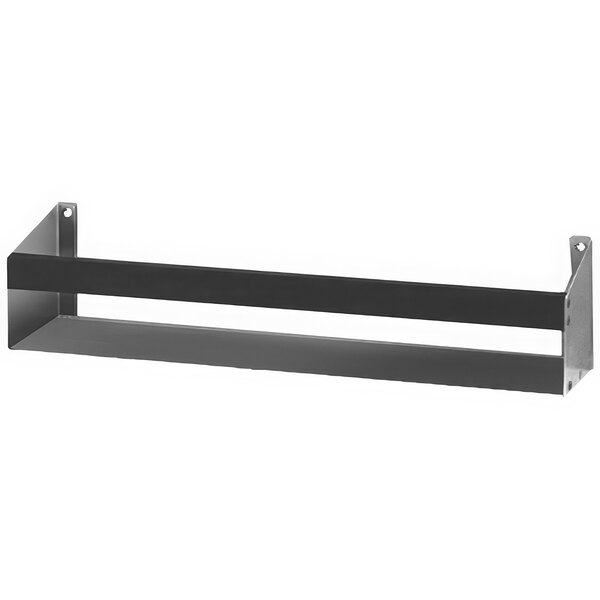 A stainless steel Eagle Group speed rail with two shelves.
