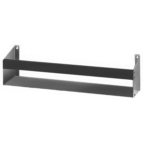 A stainless steel Eagle Group single tier speed rail with two shelves.