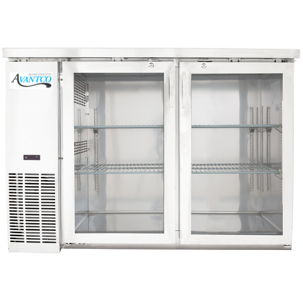 Avantco UBB48GHCS 48" Stainless Steel Narrow Glass Door Undercounter