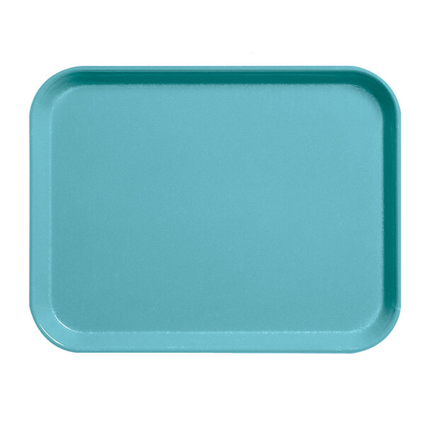 A green rectangular tray with a white background.