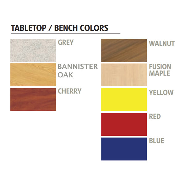 A close-up of a yellow rectangular tabletop with white border and wood surface.