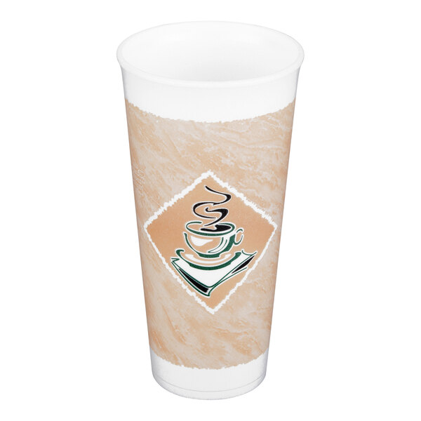 Dart ThermoGlaze 24 oz. Cafe G Espresso Foam Cup - 20/Pack