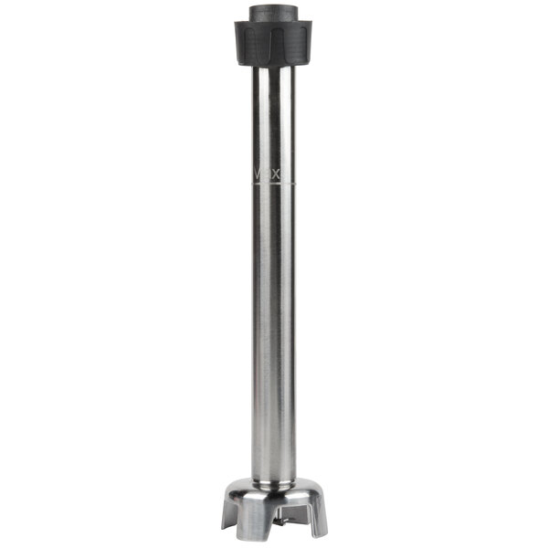 The AvaMix 16" blending shaft for ISB series immersion blenders, a stainless steel cylindrical object with a metal base and black handle.