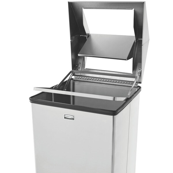 Rubbermaid FGT1414SSPL Wastemaster Stainless Steel Swing Top 10.5