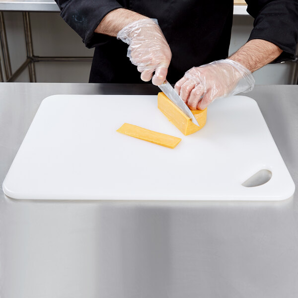 Rubbermaid 1980407 ColorCoded 20" x 15" x 1/2" White Cutting Board