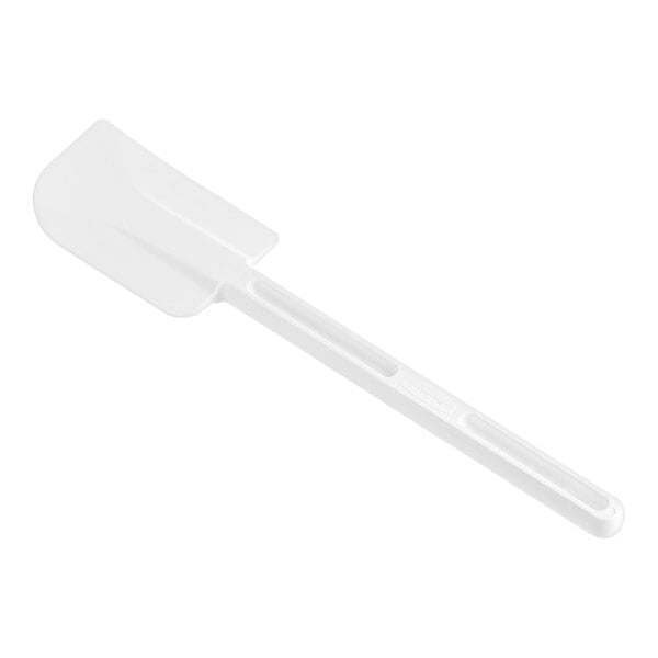 A white plastic Rubbermaid spatula.