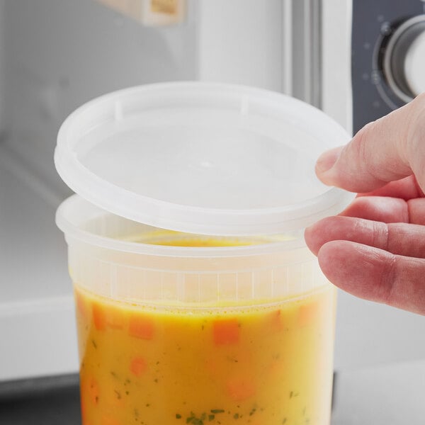 ChoiceHD 8 oz. Microwavable Translucent Plastic Deli Container - 480/Case