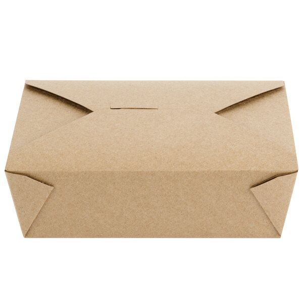 20 x Kraft Takeaway Food Box Lid Disposable Compostable Eco Leakproof Foldable 