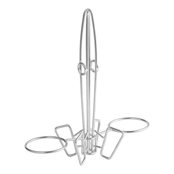Clipper Mill by G.E.T. 4-982029 Stainless Steel 10" Rocket Surfboard Onion Ring Tower with Two Ramekin Holders