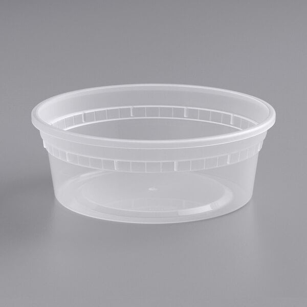 Round Plastic Deli Food Storage Containers with Lids Translucent Clear –  EcoQuality Store