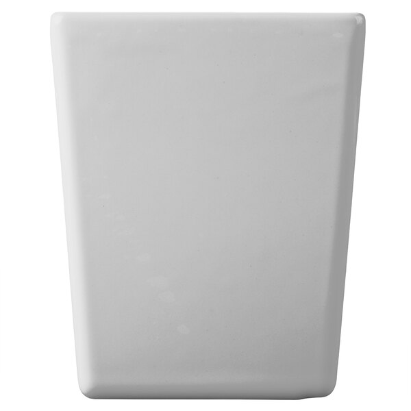 A gray rectangular Tablecraft bowl with straight sides.