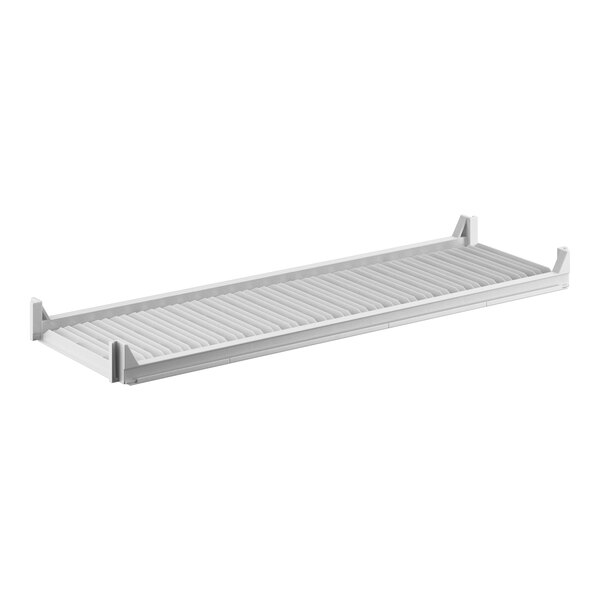 A white rectangular vented shelf kit for Cambro shelving.