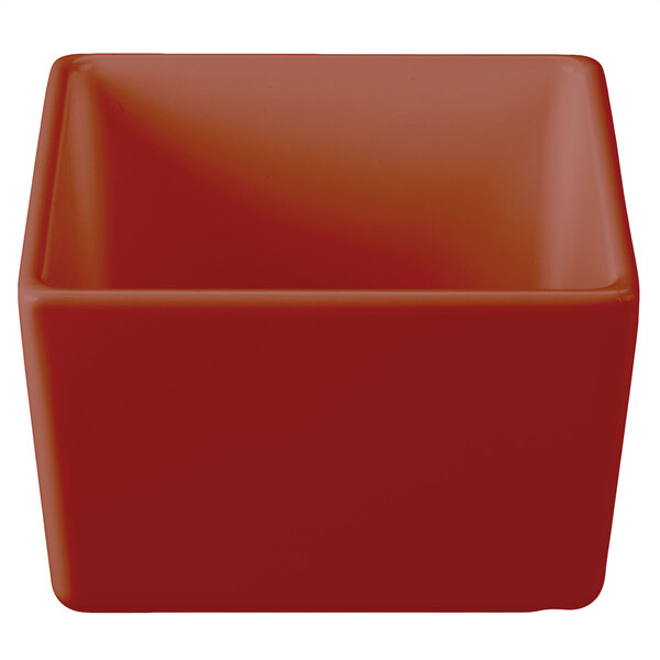 A Tablecraft copper square bowl.