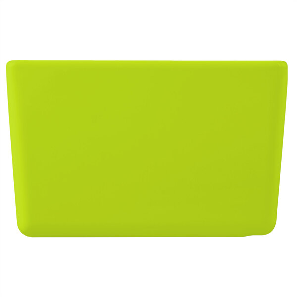 A lime green Tablecraft Contemporary Collection straight sided bowl.
