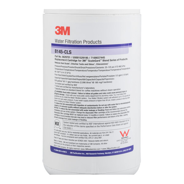 A 3M Water Filtration Products ScaleGard Blend Series filter cartridge with 1 micron filtration and 0.5 GPM flow rate.