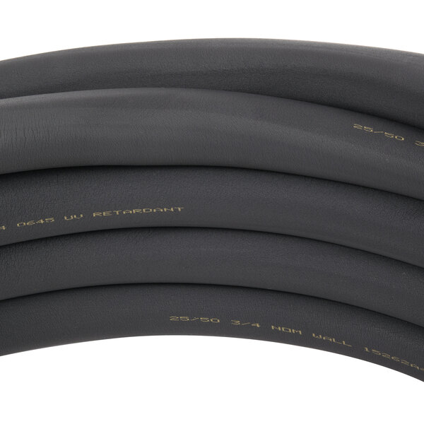 A stack of black rubber hoses.